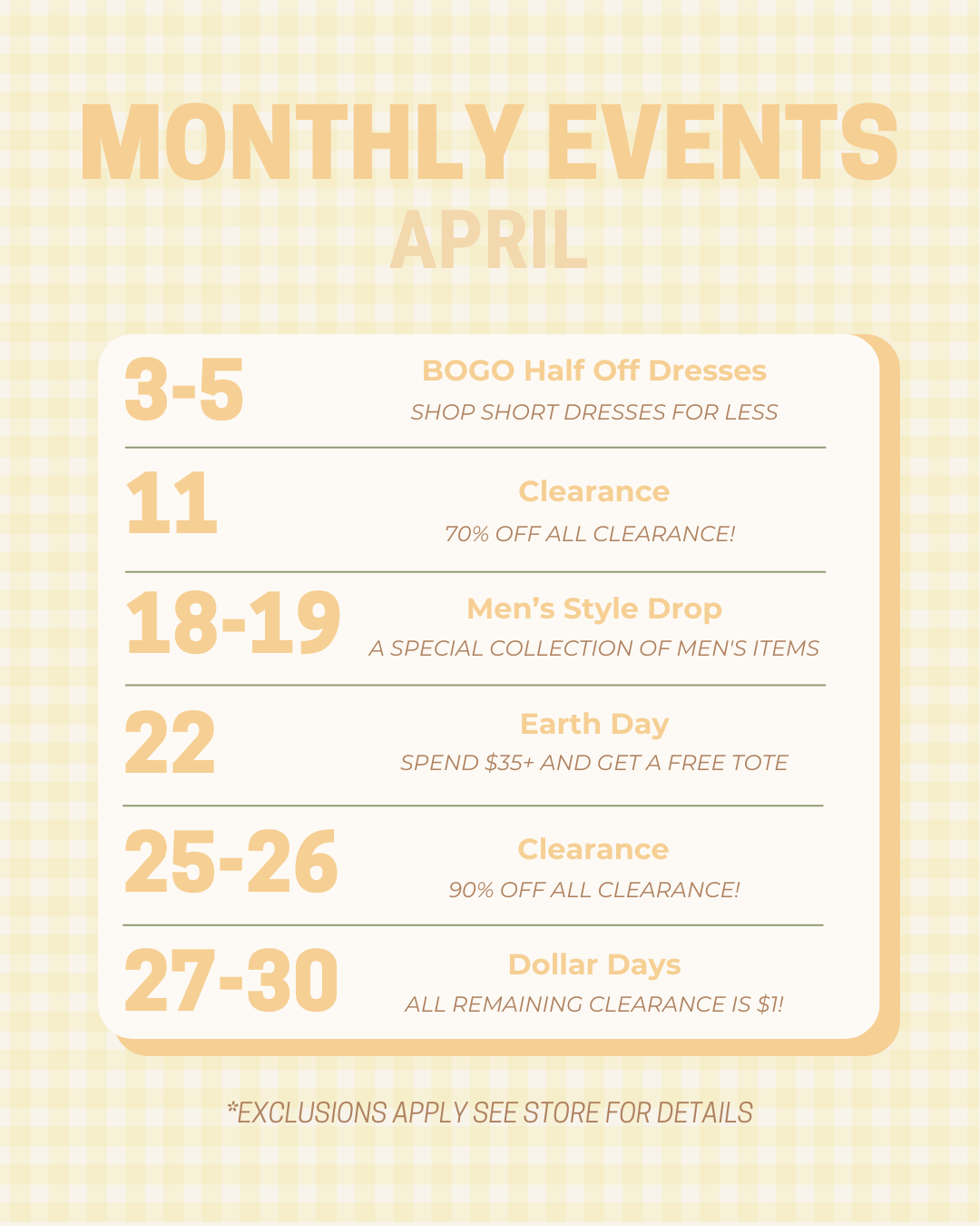 Here's What's Coming Up!